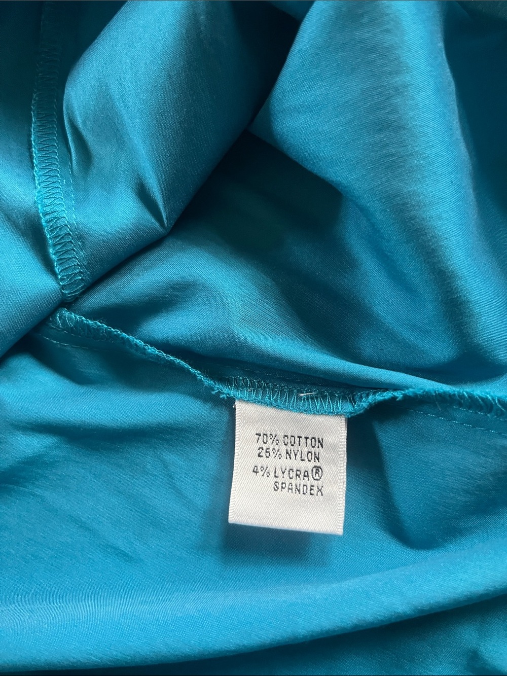 Talbots Teal Button-Front Blouse - Picture 3 of 4